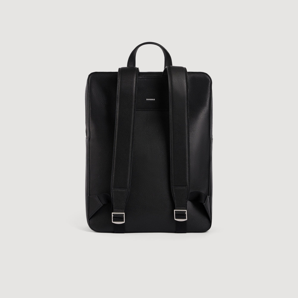 Backpack Vertical Regrain Reconstituted leather rucksack Black