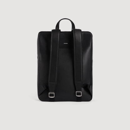 Backpack Vertical Regrain Reconstituted leather rucksack Black