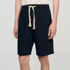 Rope Short Elasticated Waist Cotton Shorts Navy Blue