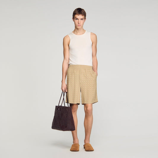 Catena Short Link Print Floaty Shorts Havane