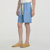 Rope Denim Shorts Faded cotton shorts Chambray
