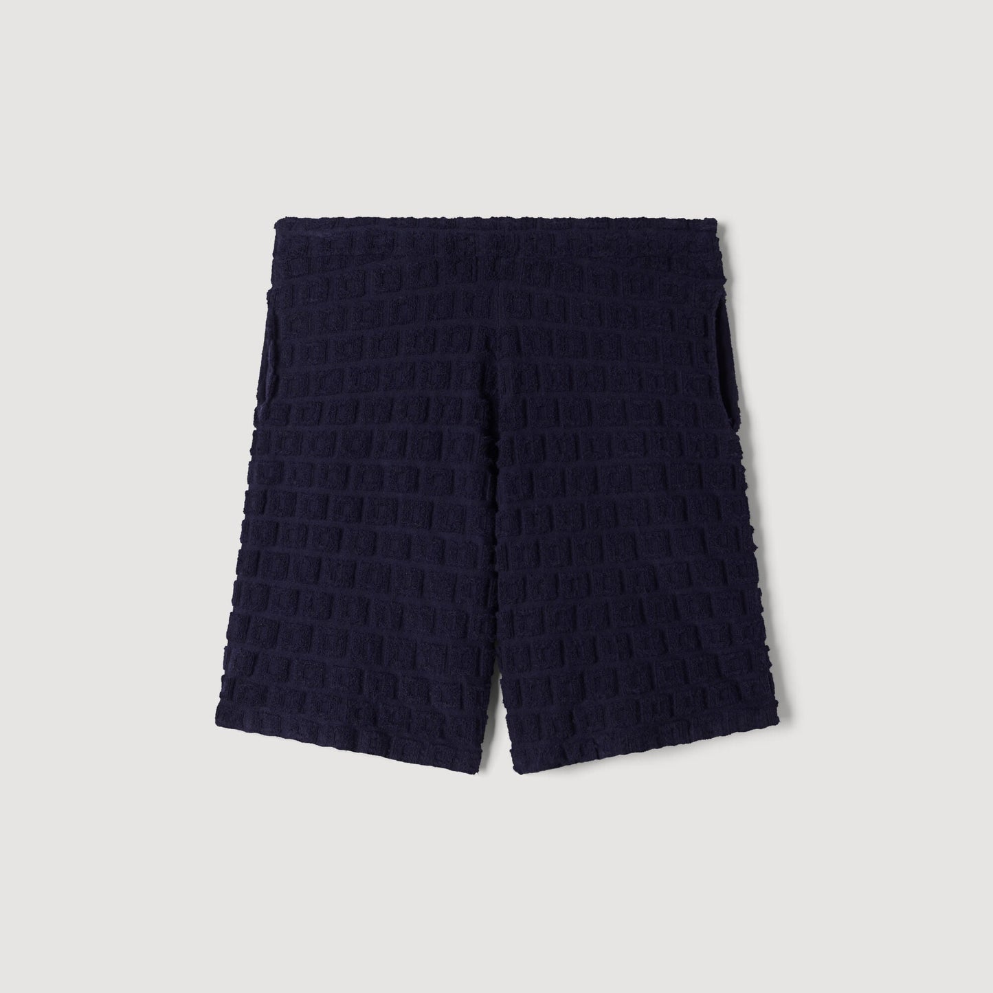 Sponge Shorts Terry Cloth Shorts Navy Blue