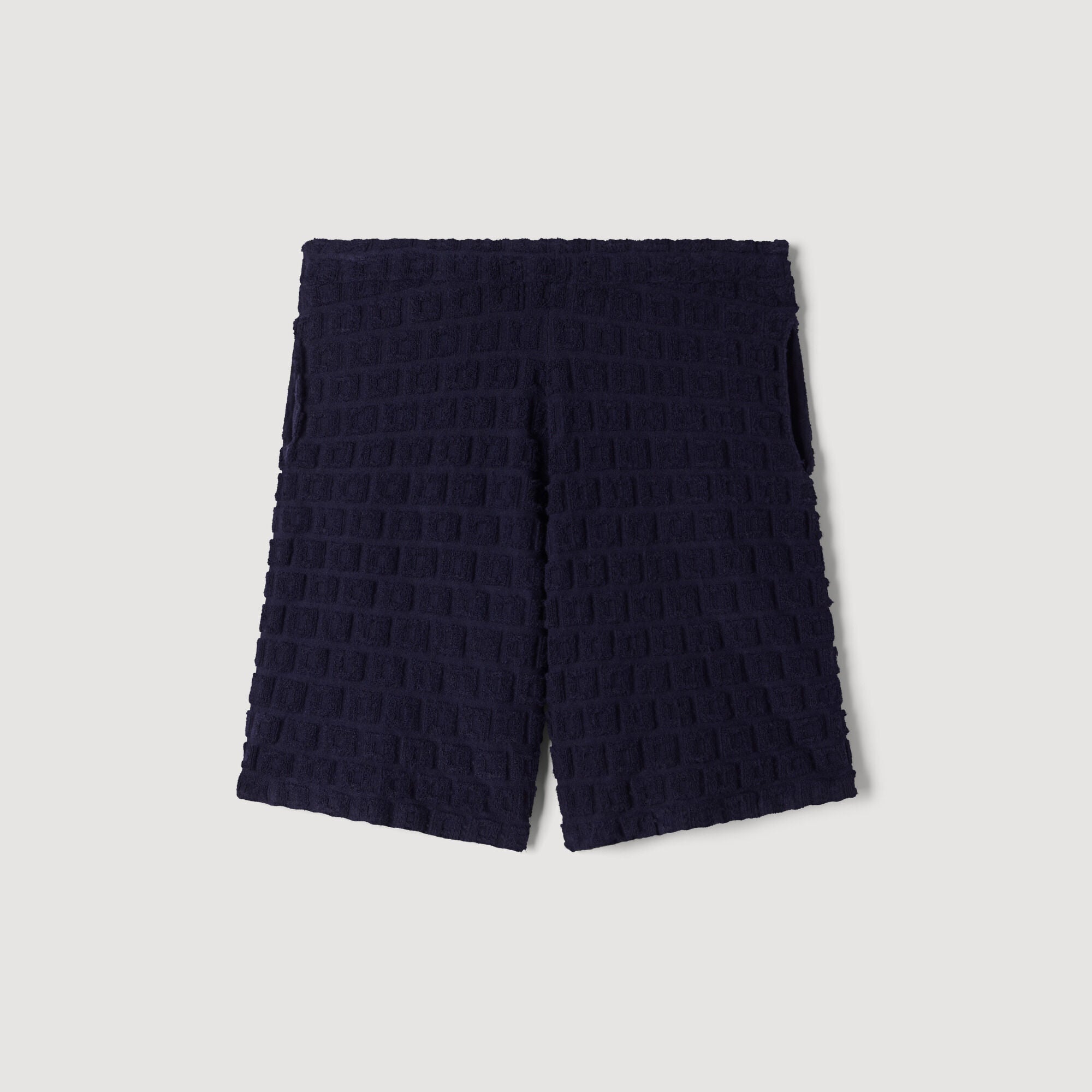 Sponge Shorts Terry Cloth Shorts Navy Blue