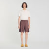 Jacquard Cross Short Square Cross patterned shorts Chocolate