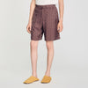 Jacquard Cross Short Square Cross patterned shorts Chocolate