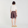 Jacquard Cross Short Square Cross patterned shorts Chocolate