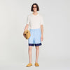 Micro Cross Short Square Cross patterned shorts Sky Blue