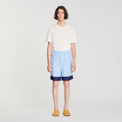 Micro Cross Short Square Cross patterned shorts Sky Blue