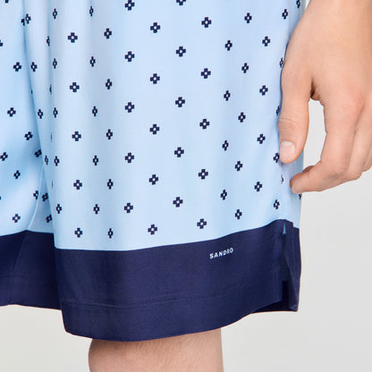 Micro Cross Short Square Cross patterned shorts Sky Blue