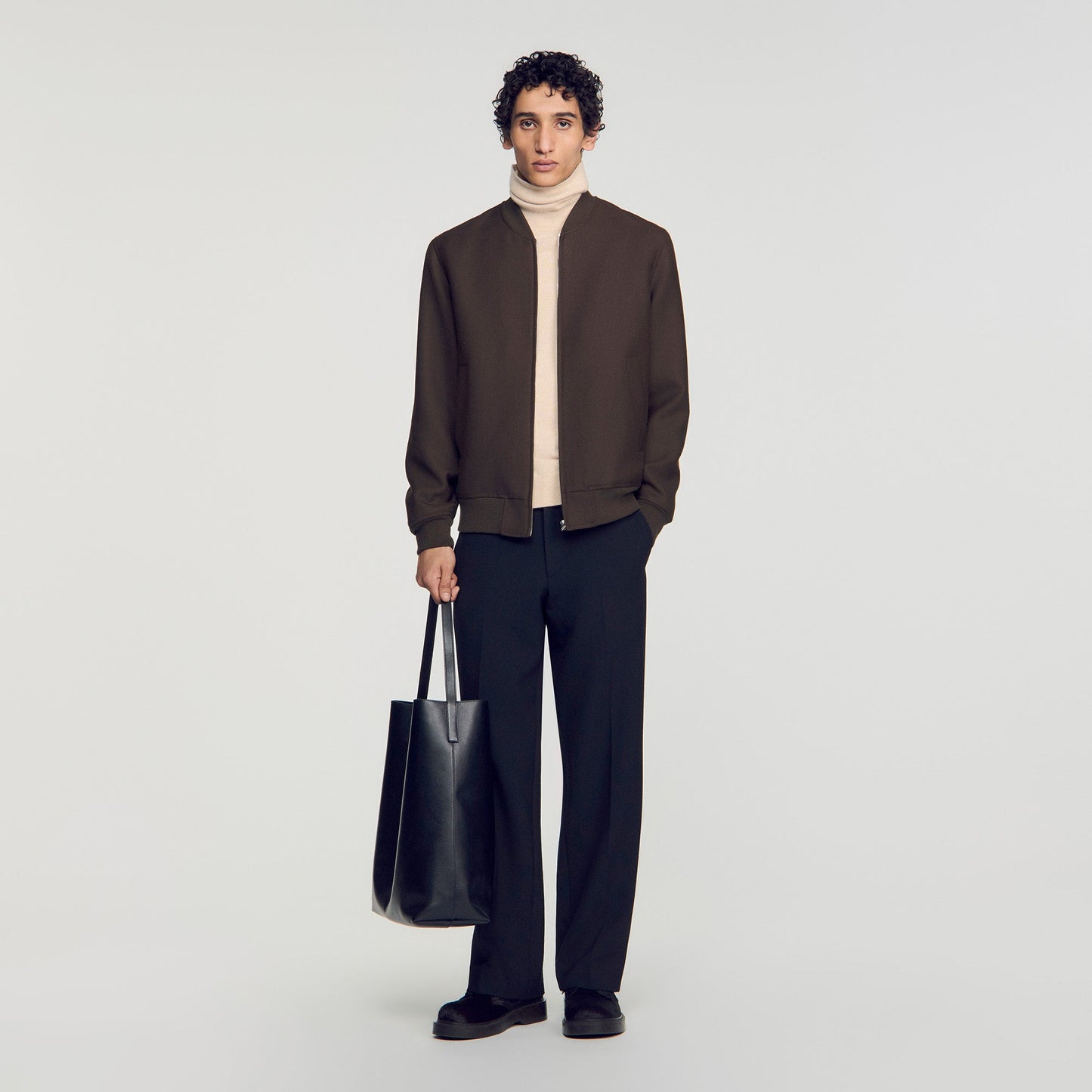 New Teddy Zip-up jacket Taupe
