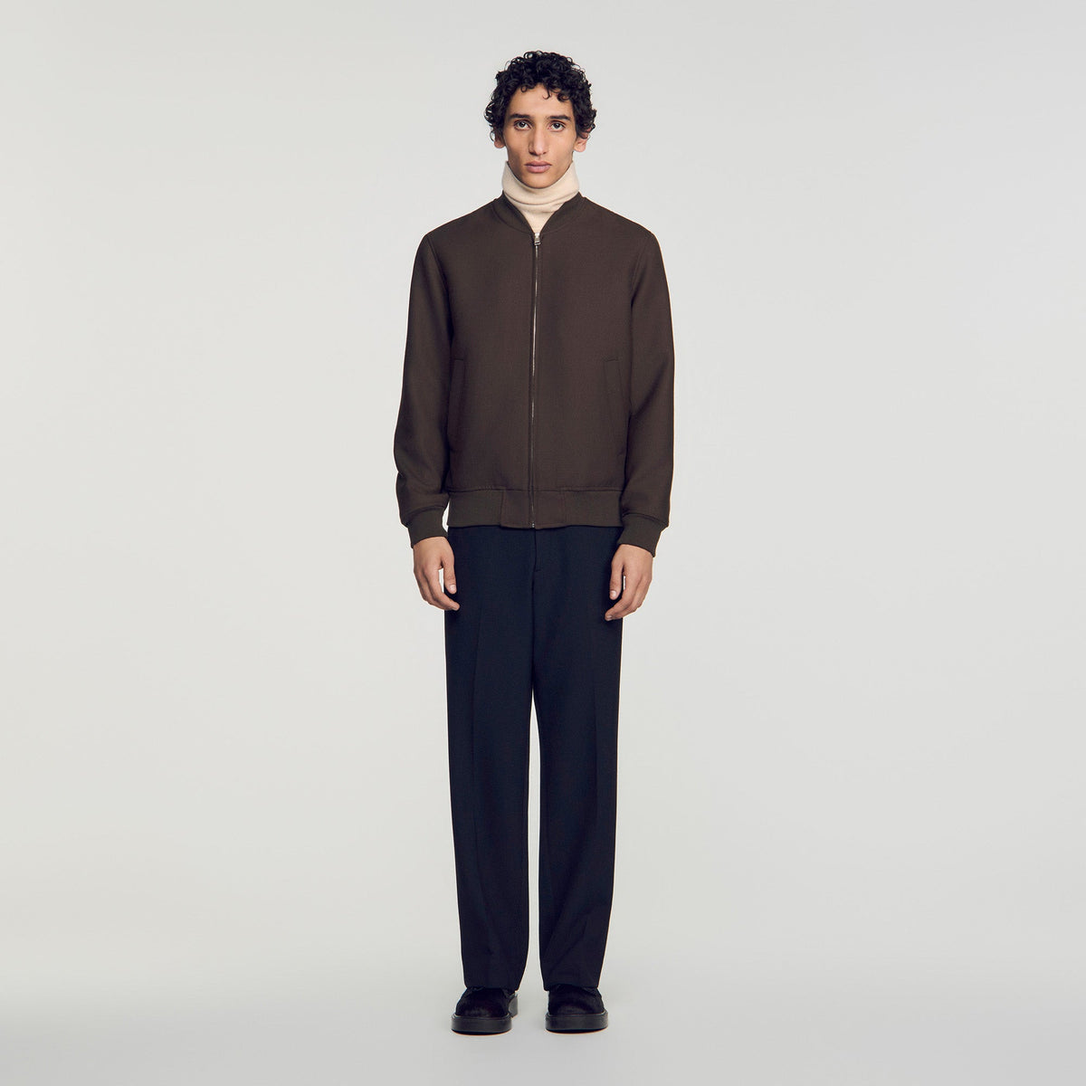 New Teddy Zip-up jacket Taupe