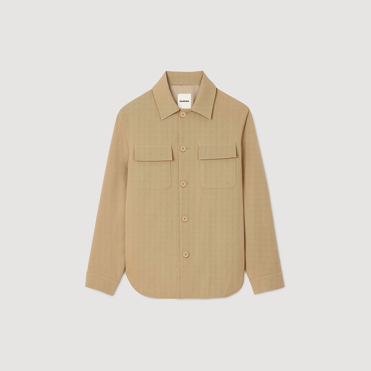 Overshirt Cotton Overshirt With Pockets Sand. Sand.