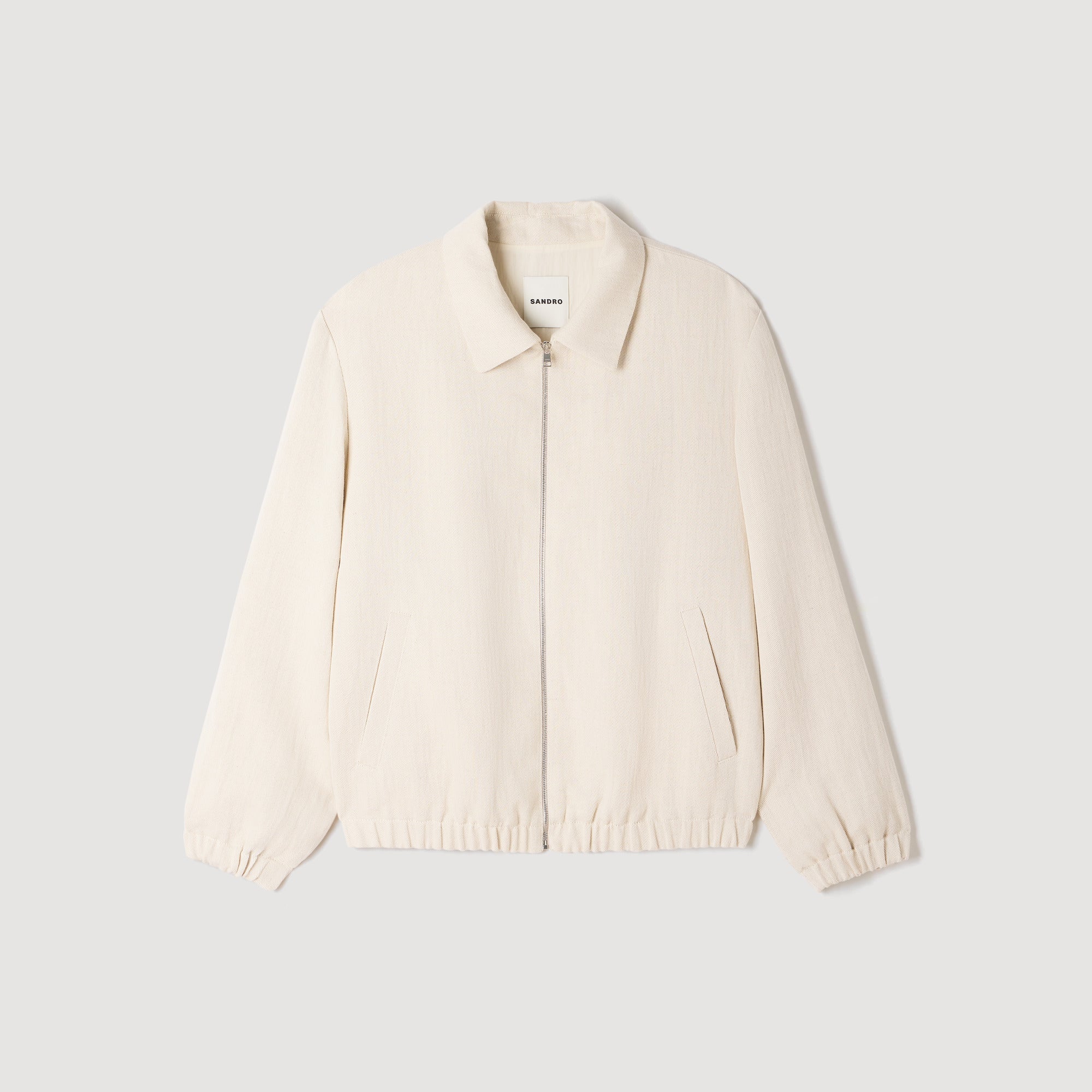 Jones Cotton Jacket Cotton Zip-Up Jacket Ecru