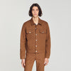 Trucker Padded Cross Square Cross denim jacket Tobacco Brown