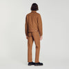 Trucker Padded Cross Square Cross denim jacket Tobacco Brown