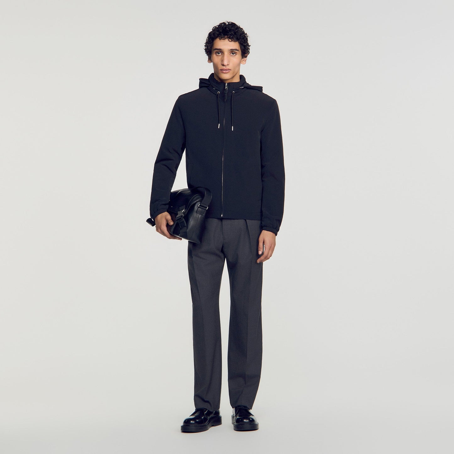 Orion Hooded Zip-Up Jacket Black