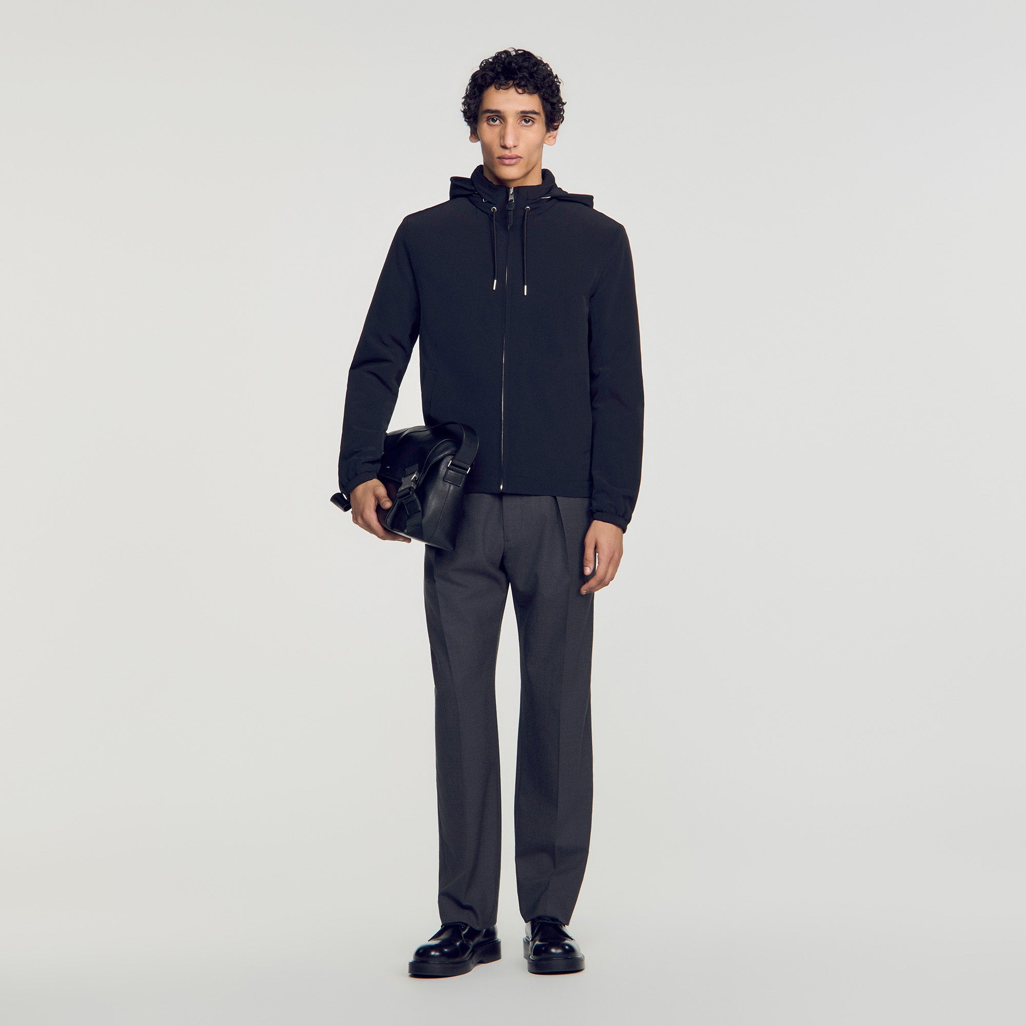 Orion Hooded Zip-Up Jacket Black