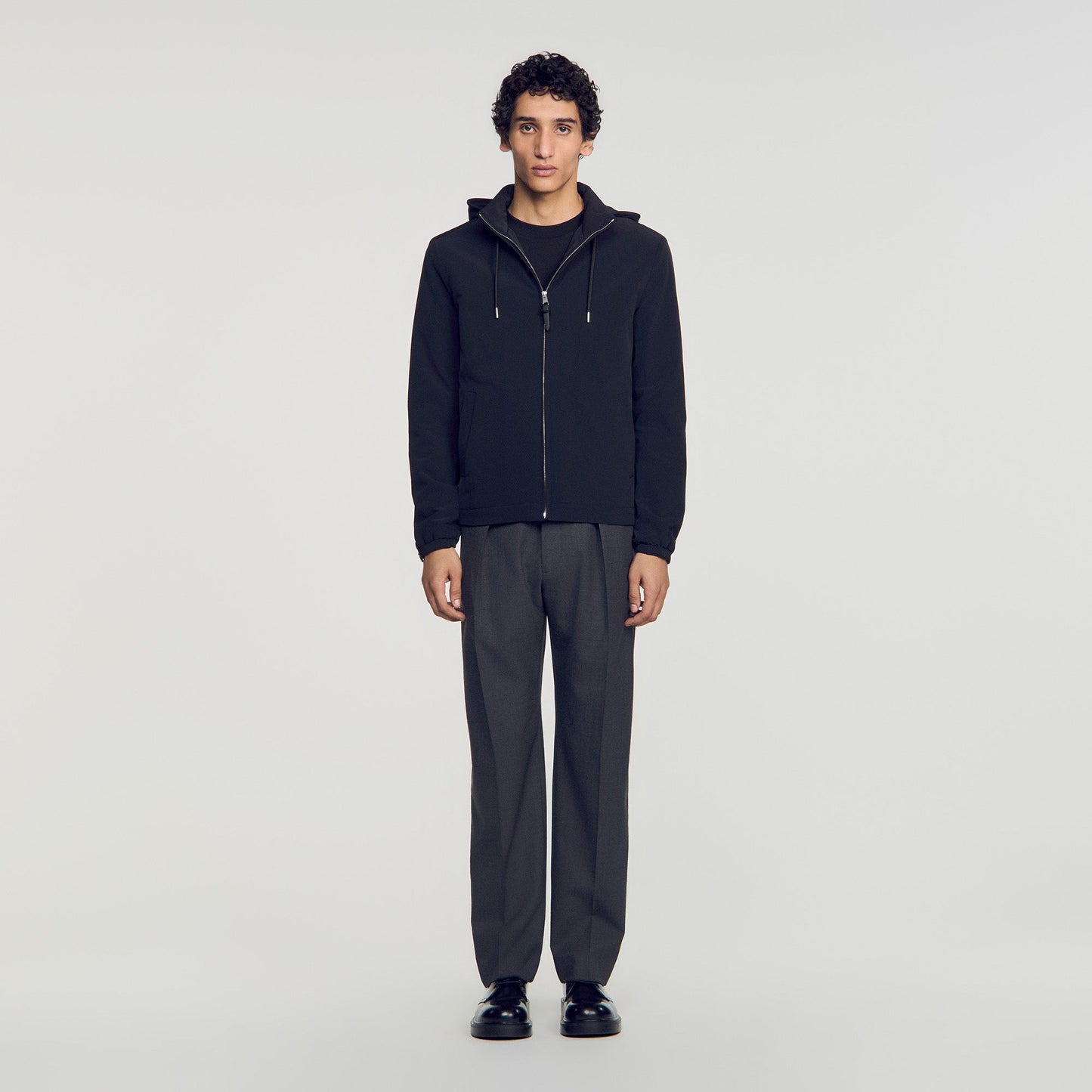 Orion Hooded Zip-Up Jacket Black