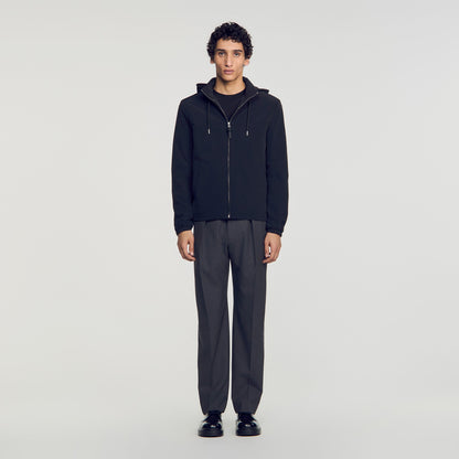 Orion Hooded Zip-Up Jacket Black