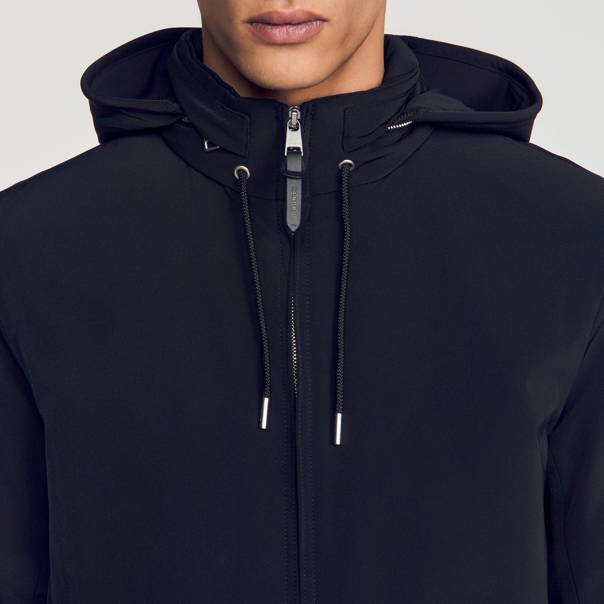 Orion Hooded Zip-Up Jacket Black