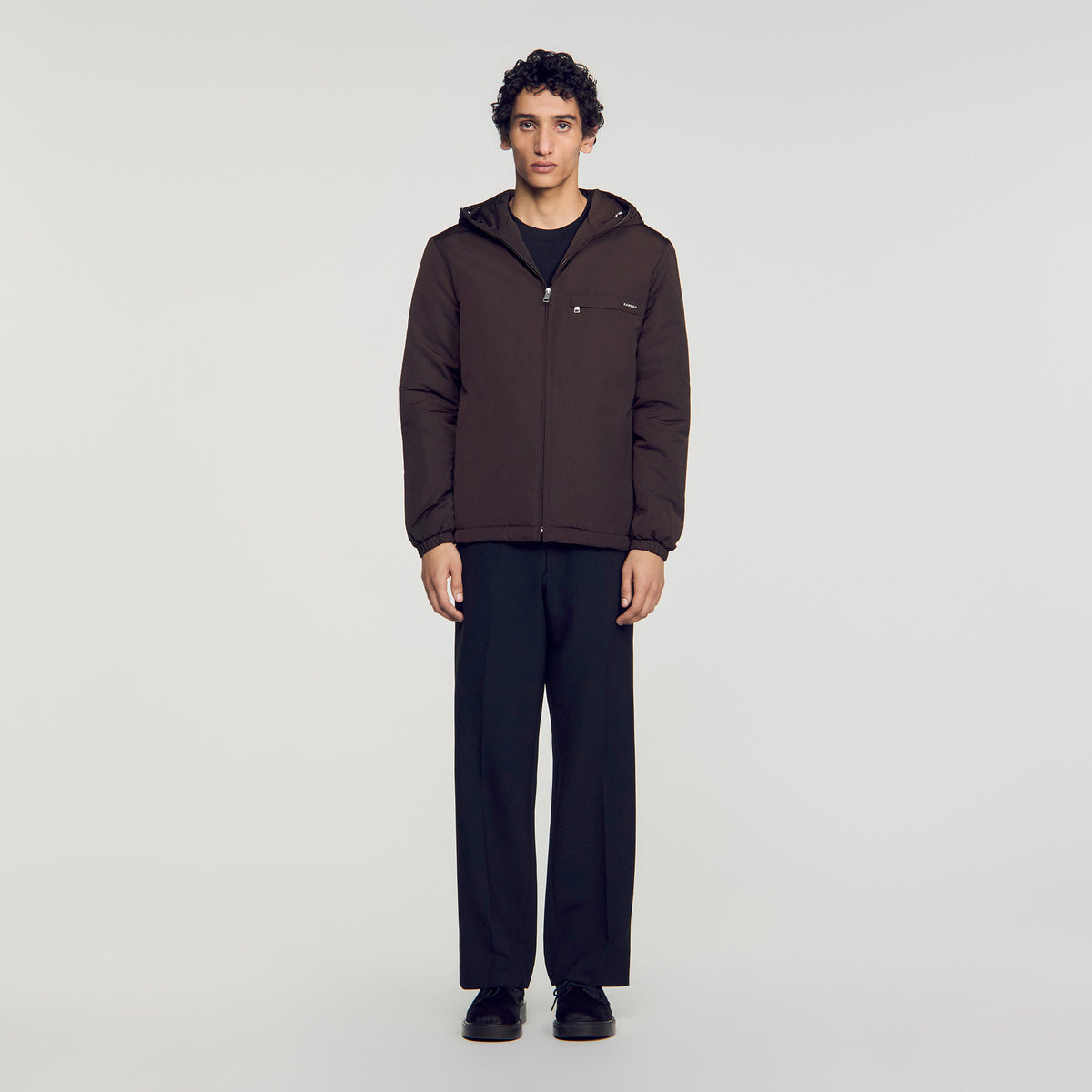 Orion Hooded zip-up jacket Taupe / Kaki