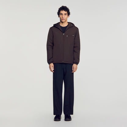 Orion Hooded zip-up jacket Taupe / Kaki