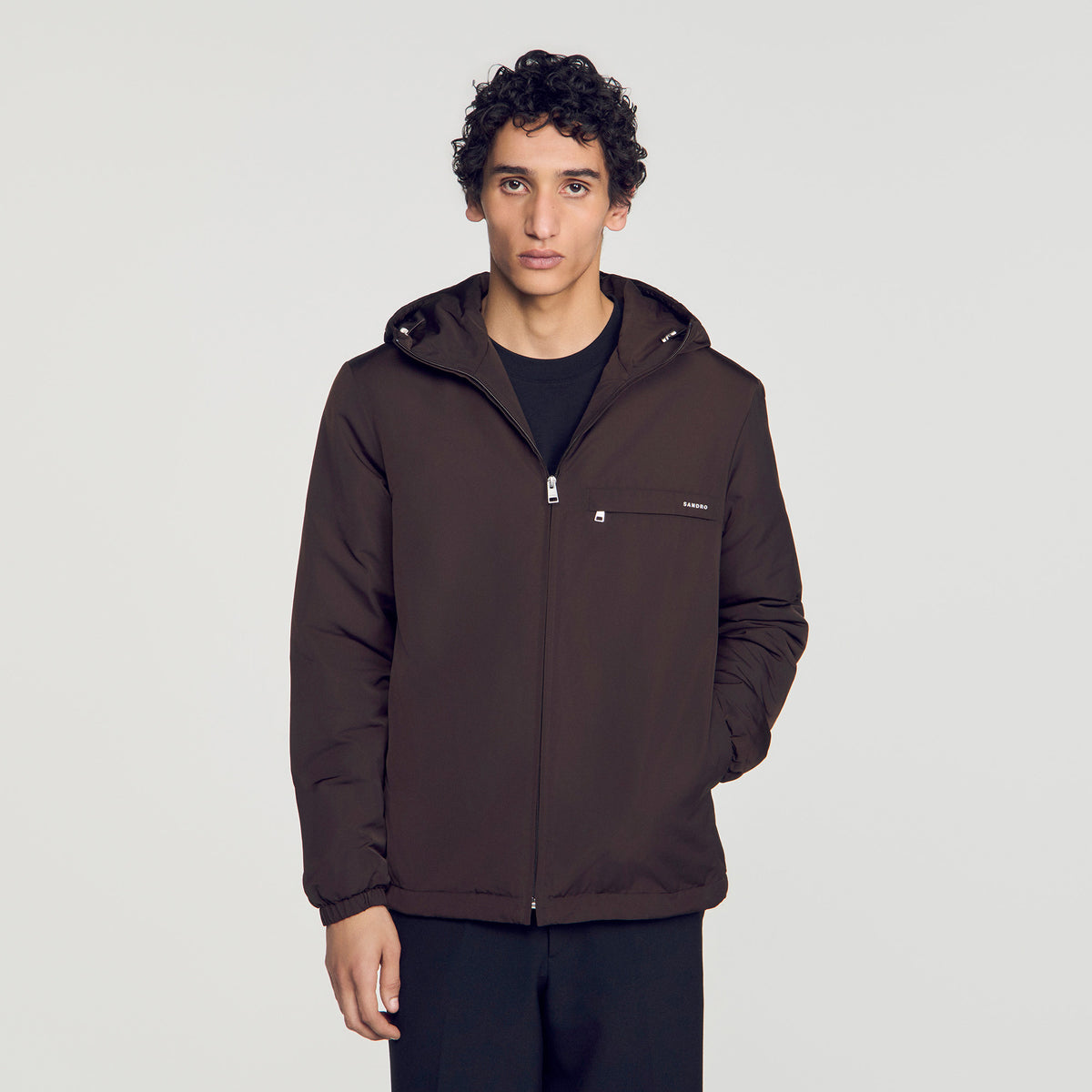 Orion Hooded zip-up jacket Taupe / Kaki