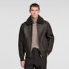 Shearling Bombardier Kaki Shearling jacket Olive Green