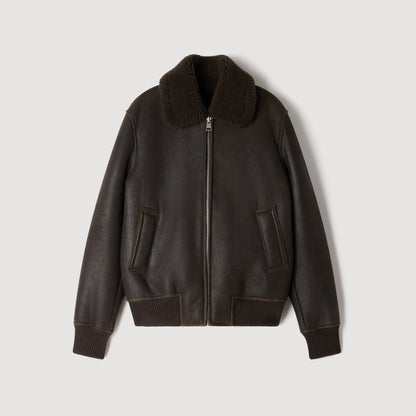 Shearling Bombardier Kaki Shearling jacket Olive Green
