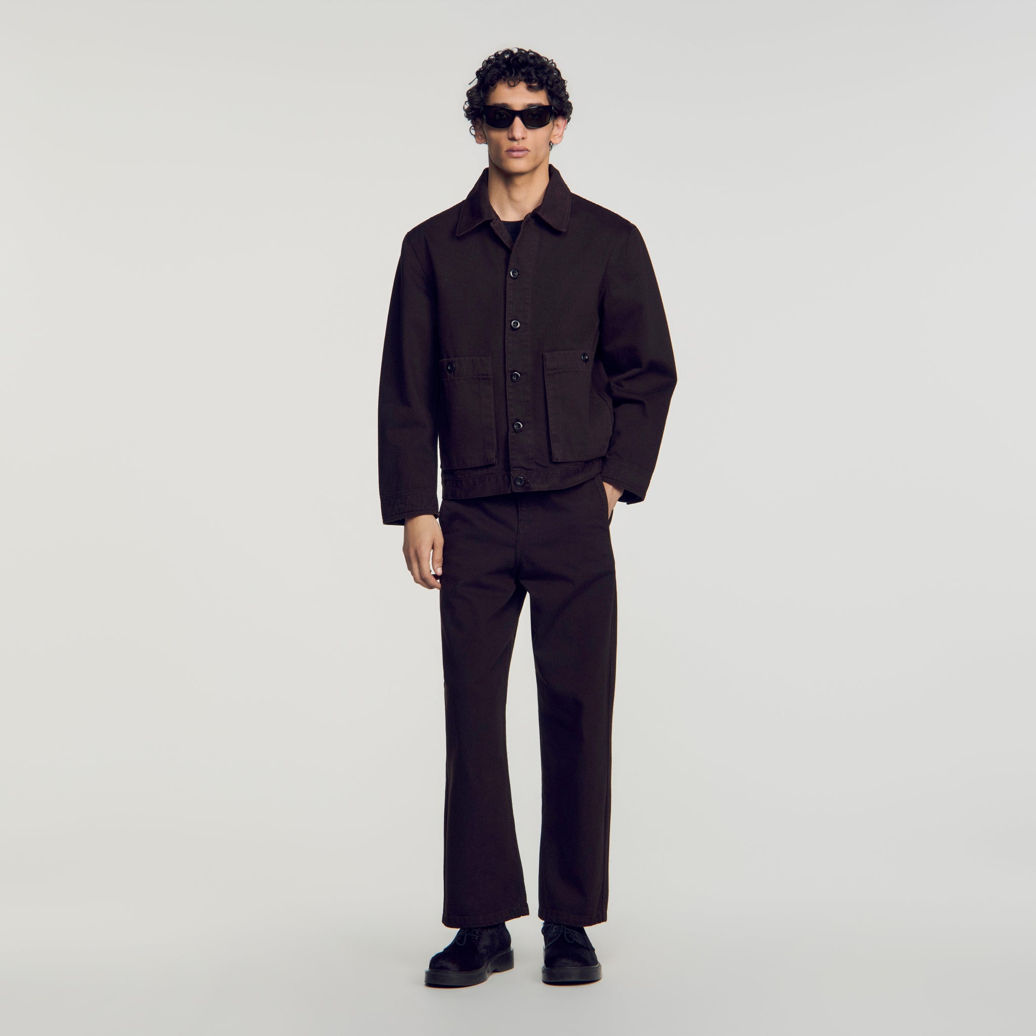 Oversize Denim Worker Denim worker jacket Chocolate