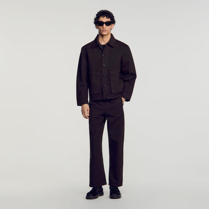 Oversize Denim Worker Denim worker jacket Chocolate
