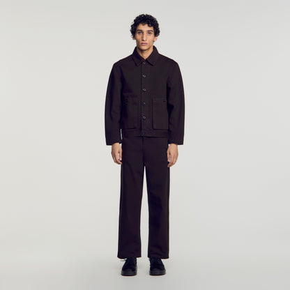 Oversize Denim Worker Denim worker jacket Chocolate