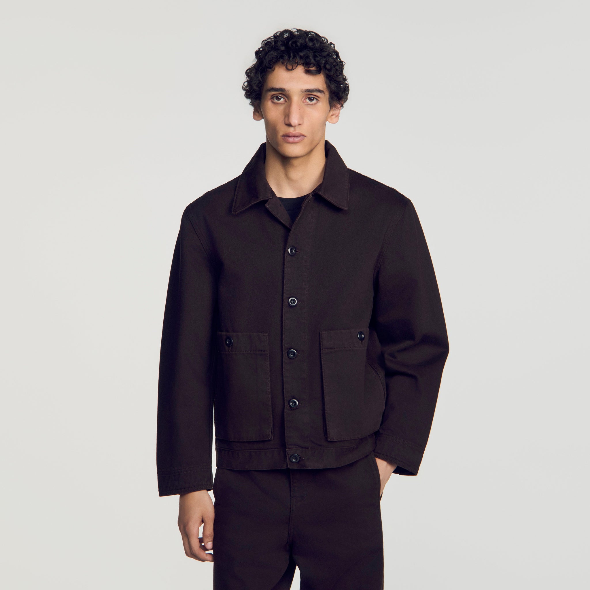 Oversize Denim Worker Denim worker jacket Chocolate