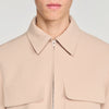 New Fifties Waffle-Effect Zip-Up Jacket Cappucino