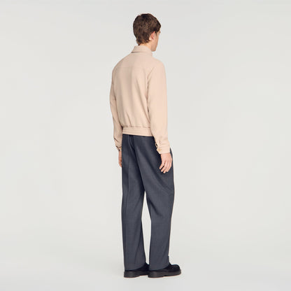 New Fifties Waffle-Effect Zip-Up Jacket Cappucino