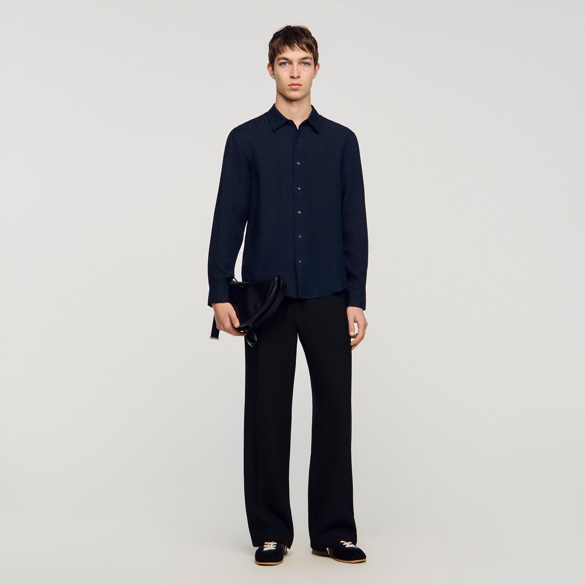 Linen Shirt Linen Shirt Navy Blue