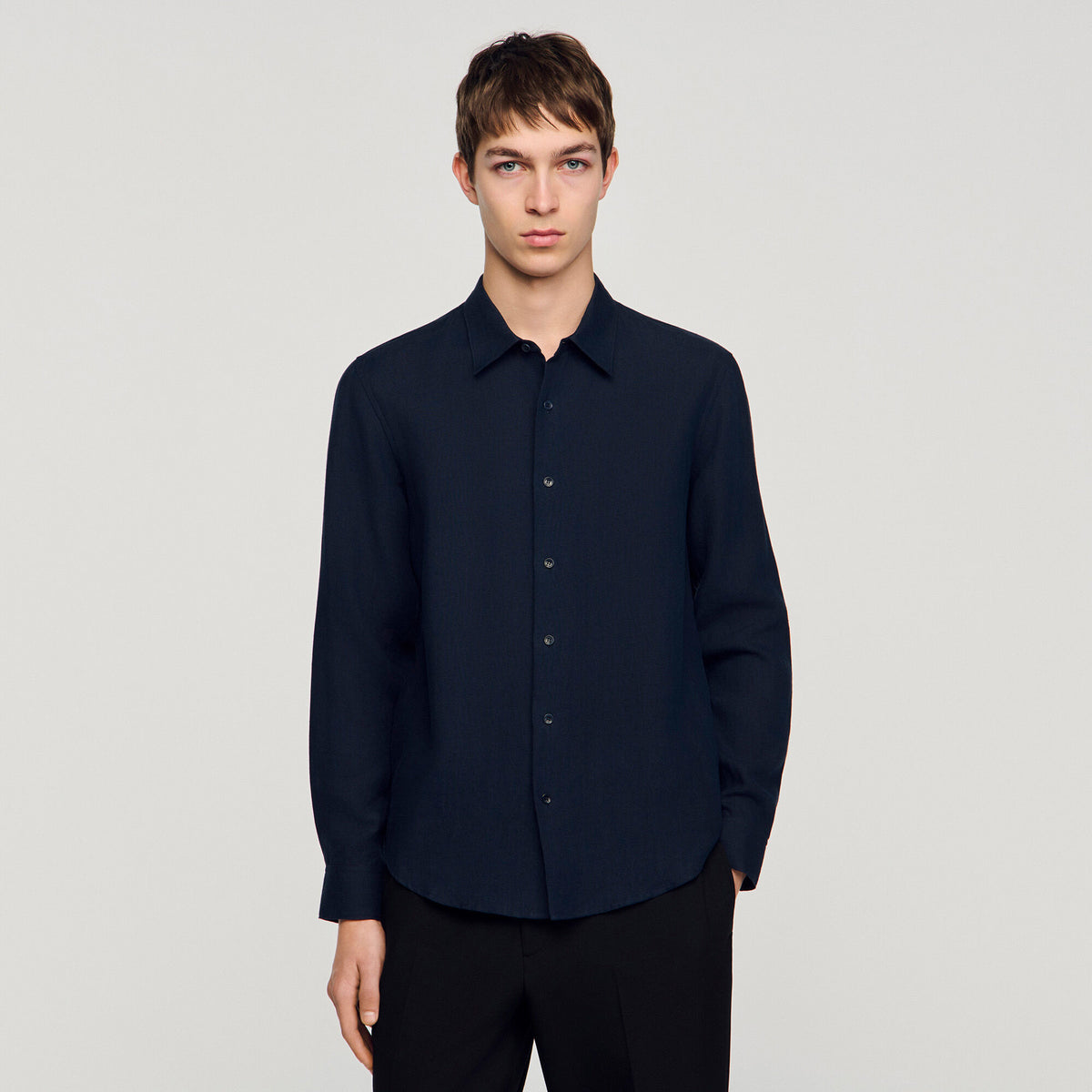 Linen Shirt Linen Shirt Navy Blue