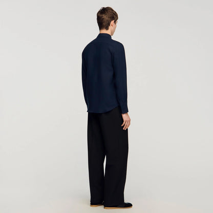 Linen Shirt Linen Shirt Navy Blue