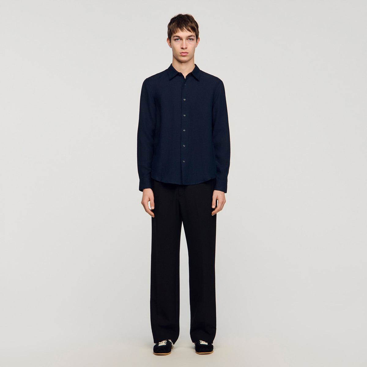 Linen Shirt Linen Shirt Navy Blue