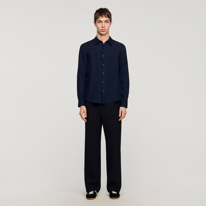 Linen Shirt Linen Shirt Navy Blue