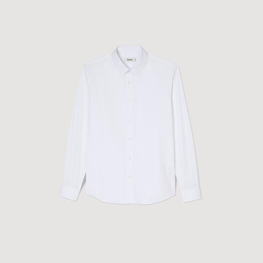 New Seamless Stretch Plain Shirt White