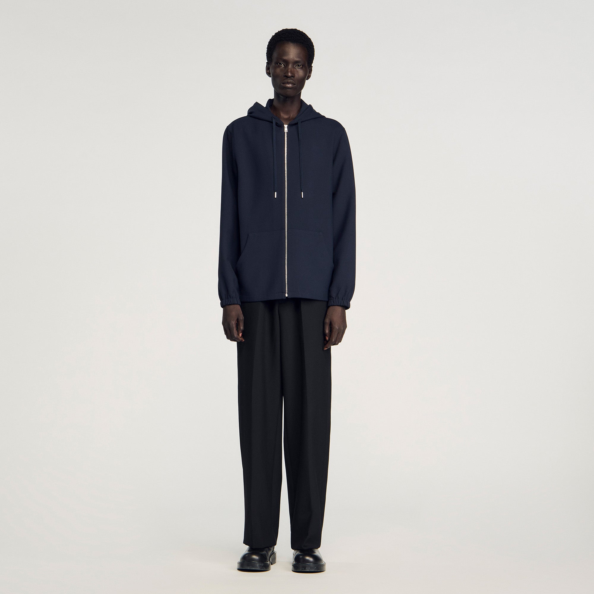 Hooded Shirt Navy Blue