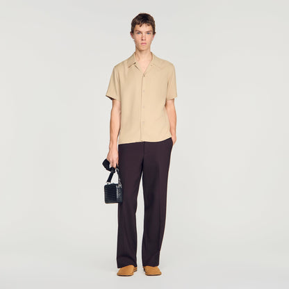 New Requin Mc Loose-Fit Shark Collar Shirt Cappucino