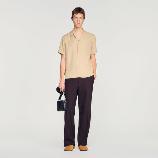 New Requin Mc Loose-Fit Shark Collar Shirt Cappucino