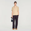 New Requin Mc Loose-Fit Shark Collar Shirt Cappucino