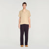 New Requin Mc Loose-Fit Shark Collar Shirt Cappucino