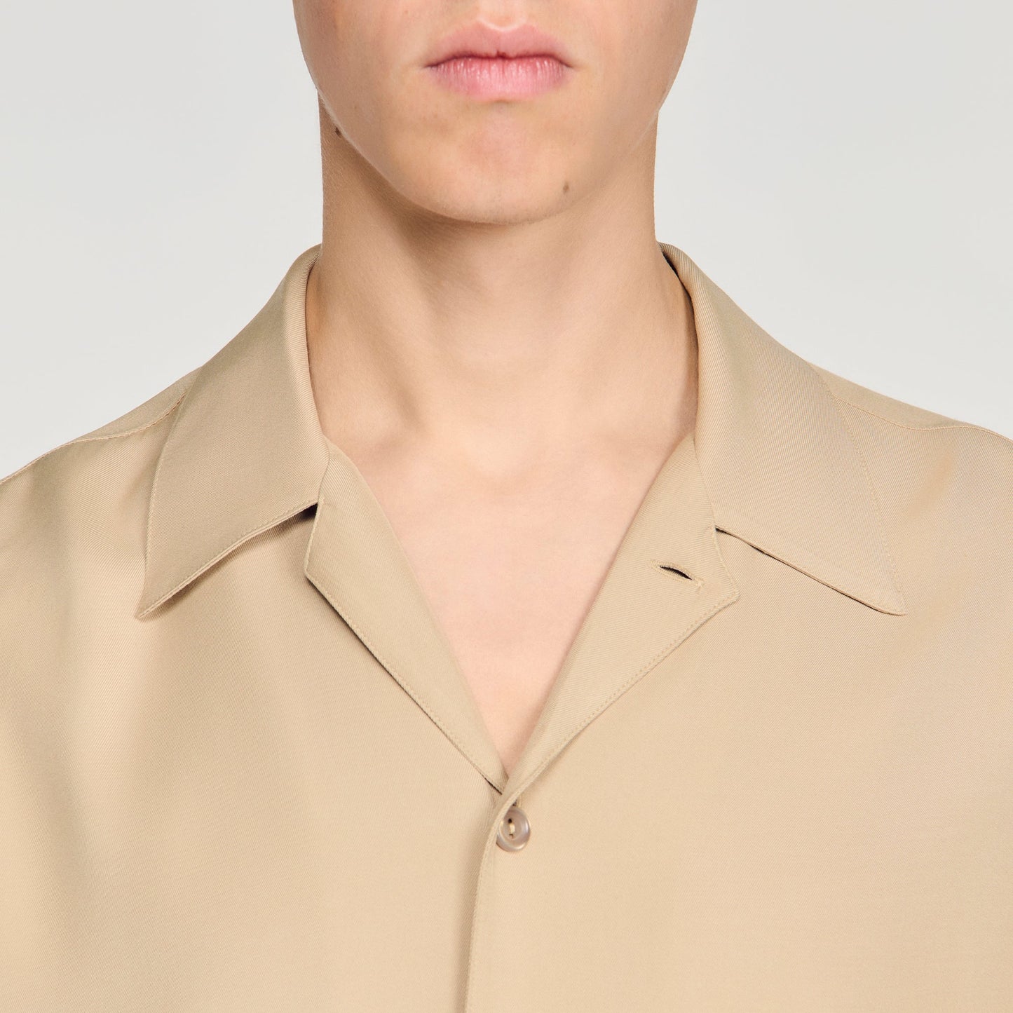 New Requin Mc Loose-Fit Shark Collar Shirt Cappucino