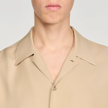 New Requin Mc Loose-Fit Shark Collar Shirt Cappucino