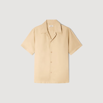 New Requin Mc Loose-Fit Shark Collar Shirt Cappucino