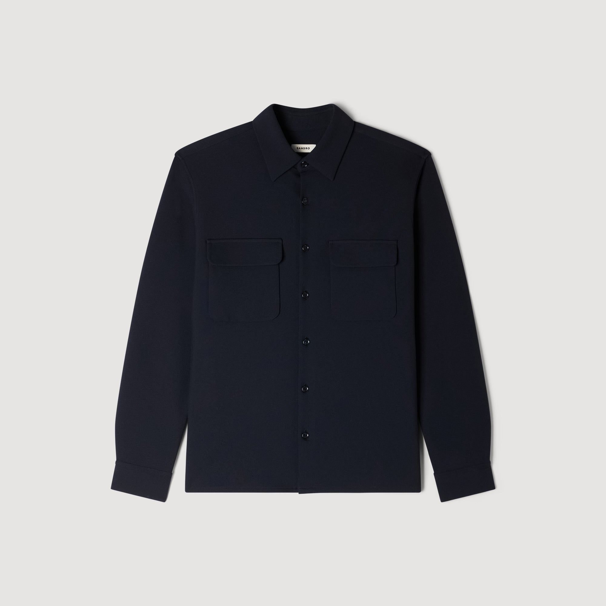 Joker Pocket Patch Pocket Shirt Navy Blue